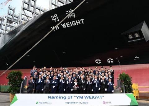 Yang Ming Names 15,500 TEU LNG Dual-Fuel Container Vessel  ‘YM Weight’ for Asia–West Mediterranean MS2 Service