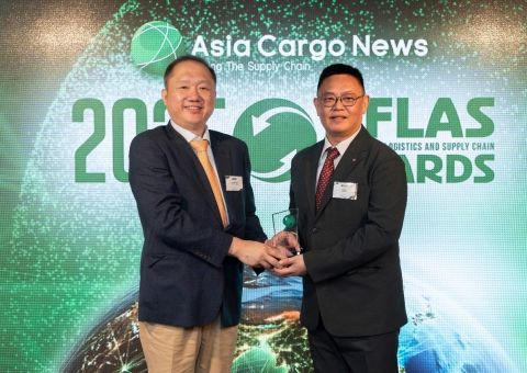 陽明海運獲頒AFLAS「亞洲區間最佳航商獎」