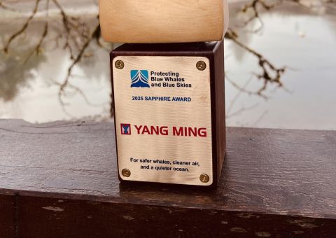陽明海運再獲國際肯定 守護藍鯨與藍天實踐環境永續